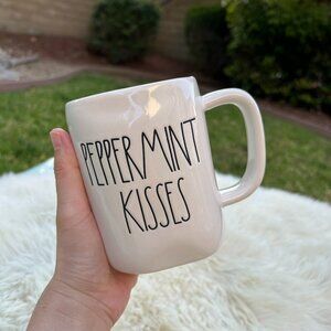 Rae Dunn PEPPERMINT KISSES mug red interior Ceramic Mug coffee mug